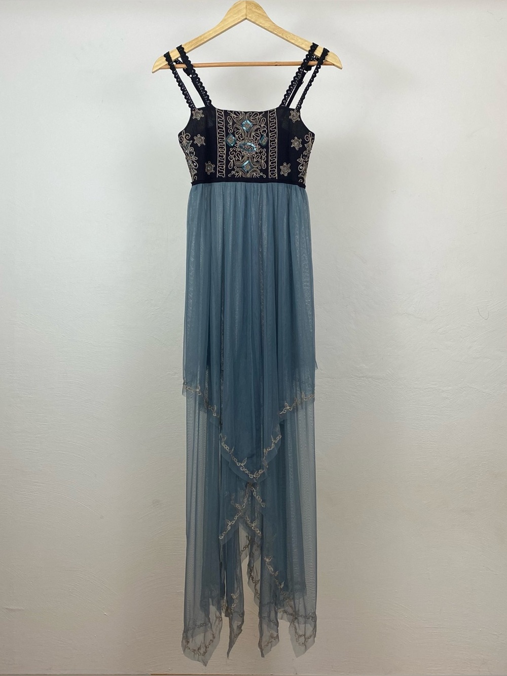 Intimately Free People Bohemian Rhapsody Slip - Deep Green - Size Small